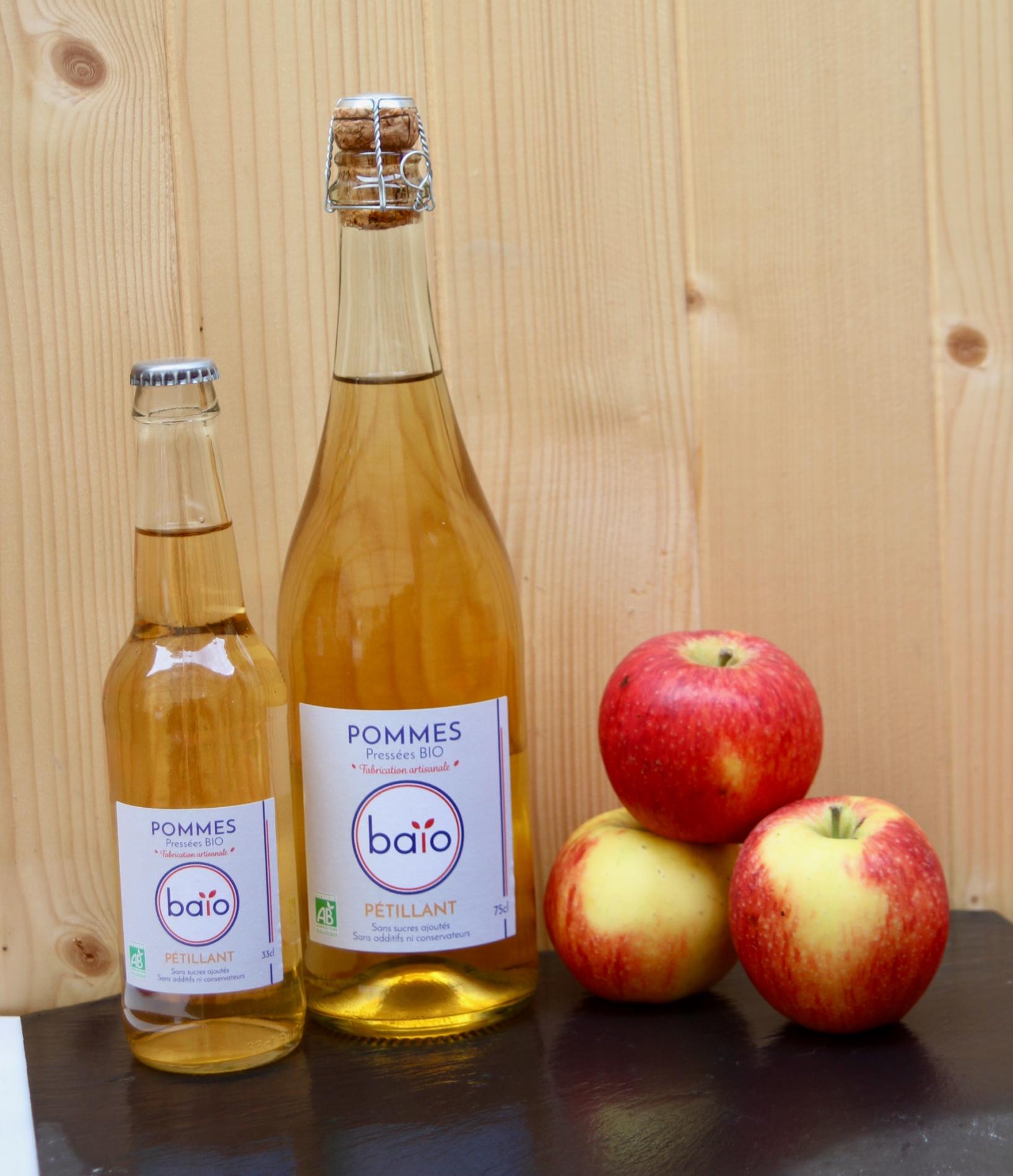 JUS DE POMMES PÉTILLANT BIO - 33cL